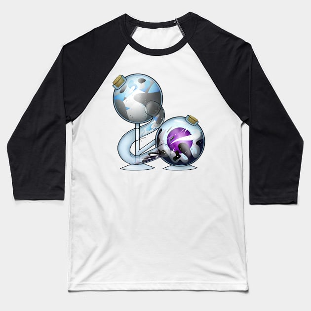 Demiboy And Asexual Pride Potion Baseball T-Shirt by Qur0w